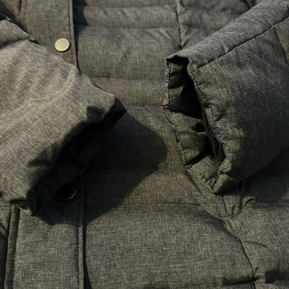 Lands’ End S 6 Small Puffer coat long hooded winter jacket small gray - Picture 3 of 6